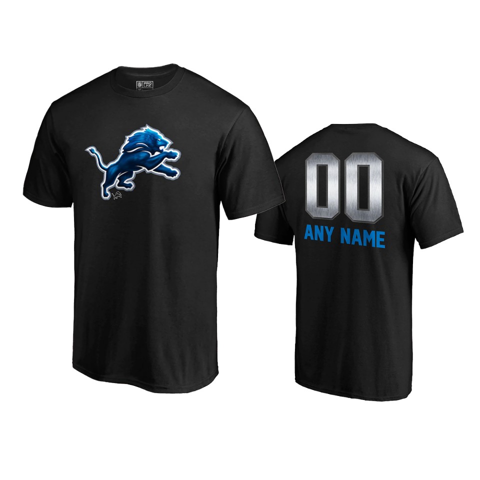 lions custom black midnight mascot logo t shirt