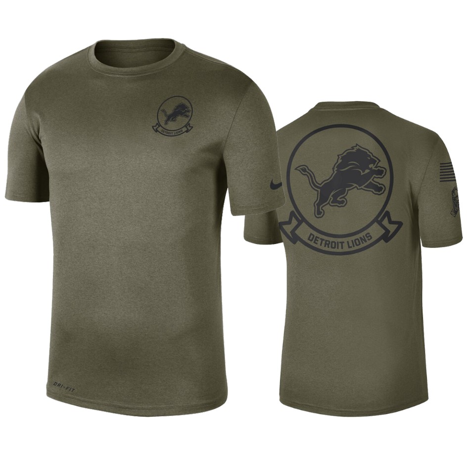 lions olive 2019 salute to service sideline seal legend performance t shirt