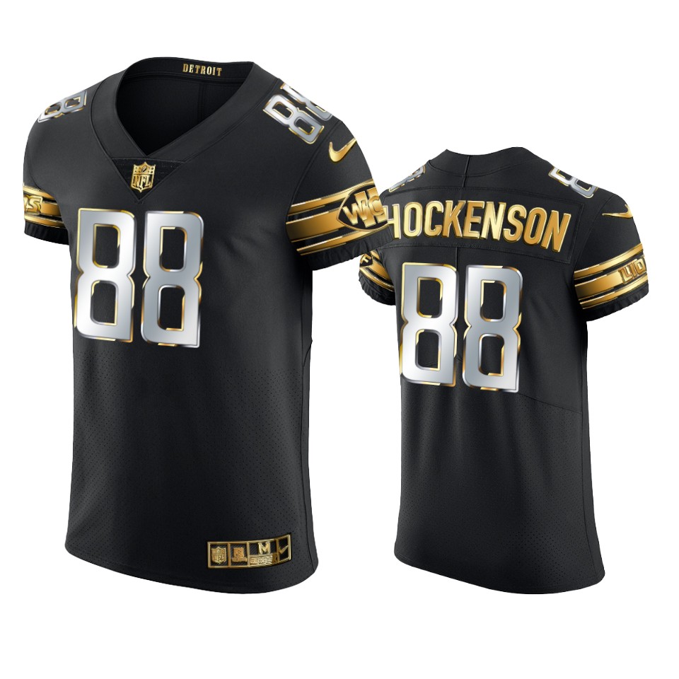 lions t.j. hockenson black golden edition elite jersey
