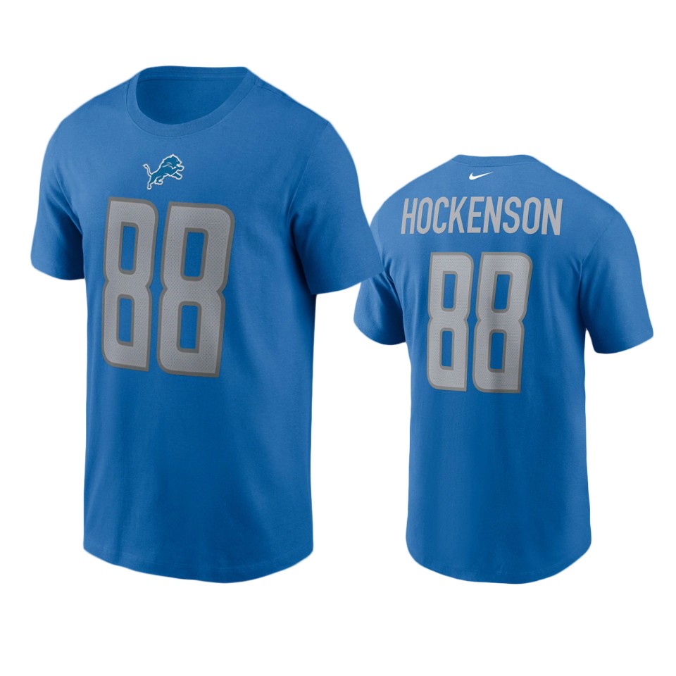 lions t.j. hockenson nikeblue t shirt
