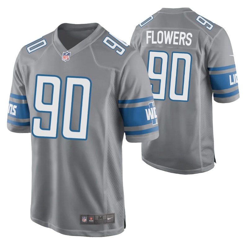 lions-trey-flowers-game-jersey-silver
