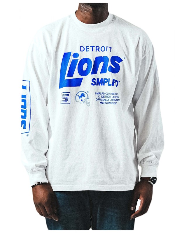 lions white smplfd vintage program t shirt