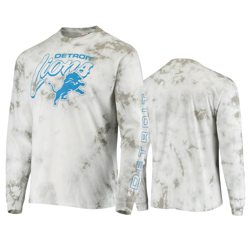 lions white tie dye long sleeve t shirt