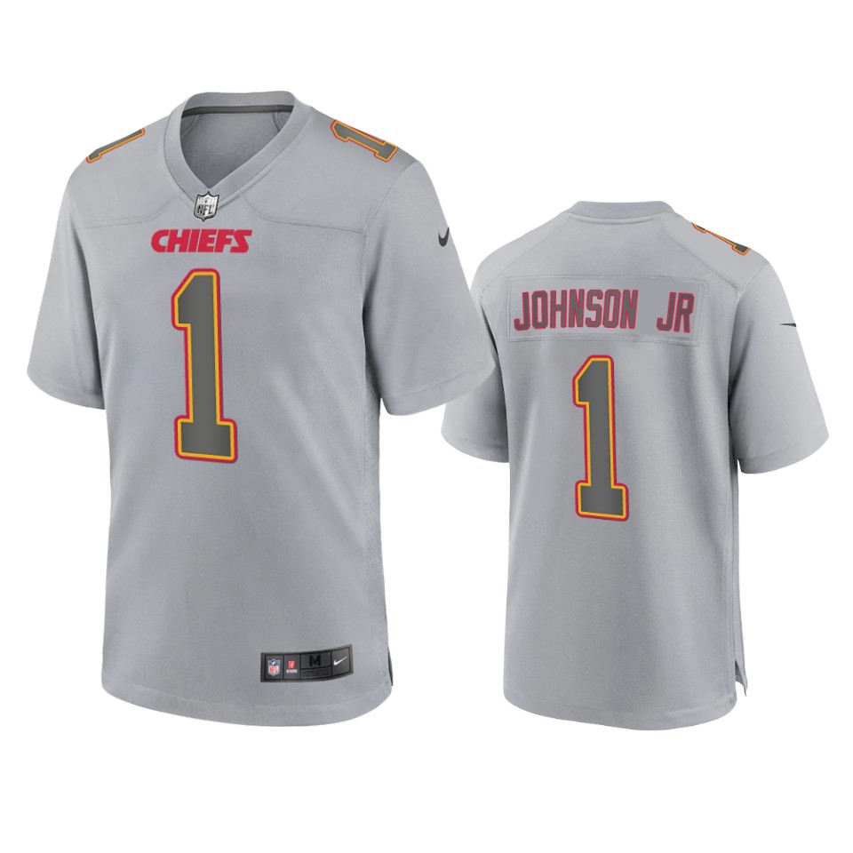lonnie johnson jr. chiefs gray atmosphere fashion game jersey