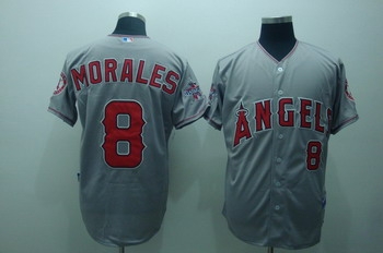 los angeles angels 8 morales grey jerseys all star patch1
