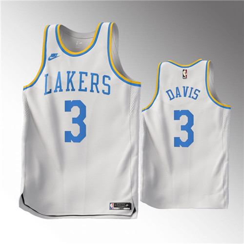 los angeles lakers anthony davis white 2022-23 classic edition jersey