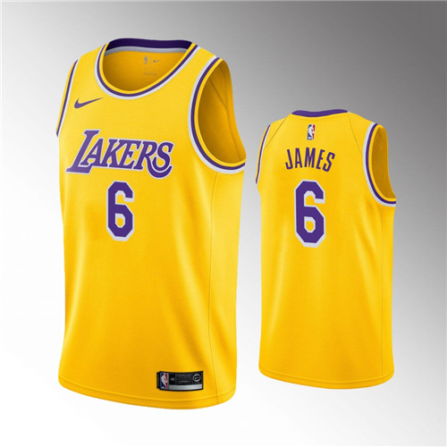 los angeles lakers icon edition lebron james gold change number jersey