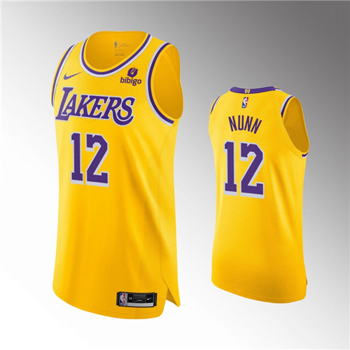 los angeles lakers kendrick nunn gold 2021-22 icon edition authentic jersey