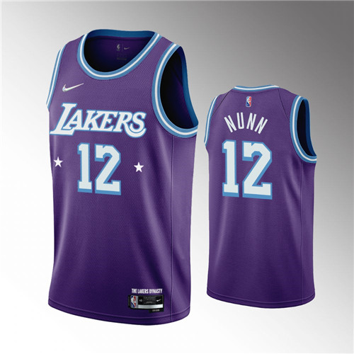 los angeles lakers kendrick nunn purple mixtape edition jersey