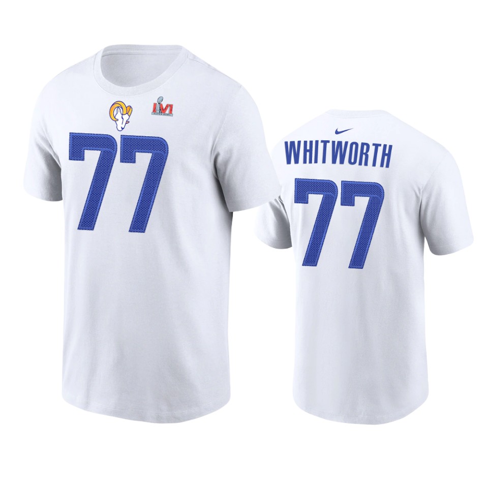los angeles rams andrew whitworth white super bowl lvi t shirt