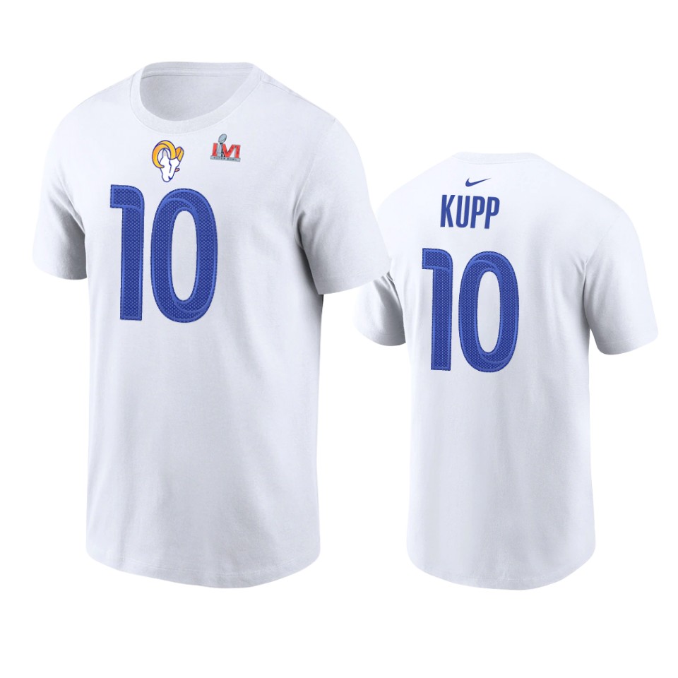 los angeles rams cooper kupp white super bowl lvi t shirt