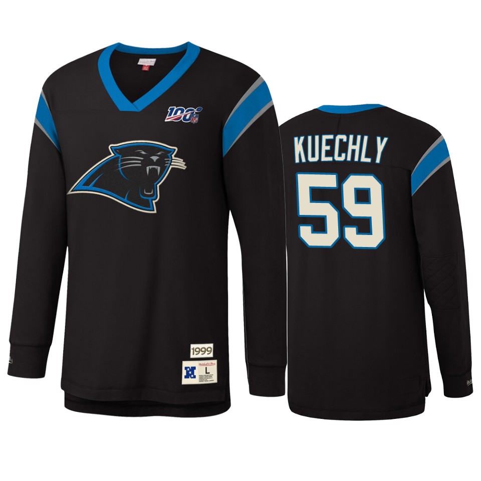 luke kuechly panthers black nfl 100 long sleeve t shirt
