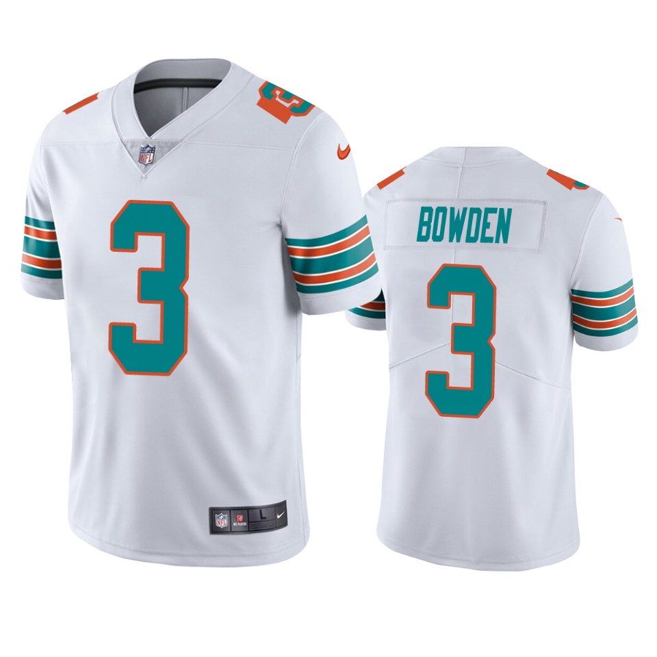 lynn bowden dolphins jersey white alternate vapor limited