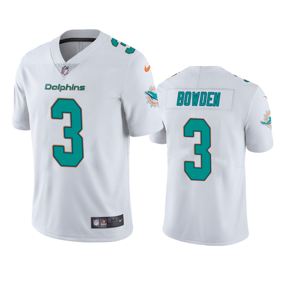 lynn bowden dolphins jersey white vapor limited