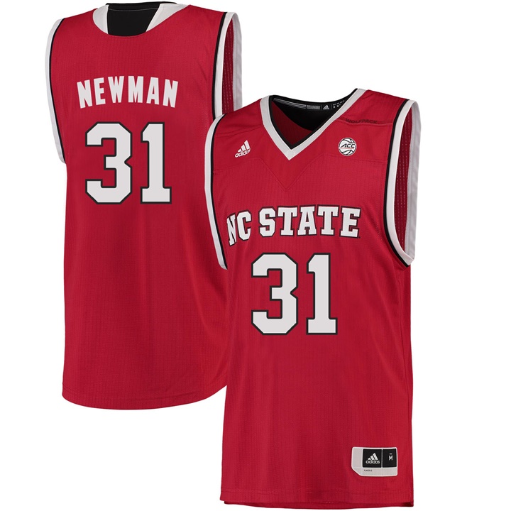 male north carolina state wolfpack red spencer newman college basketball jersey