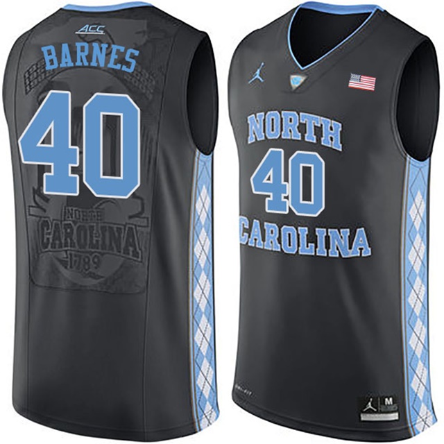 male north carolina tar heels black harrison barnes college basketball jersey