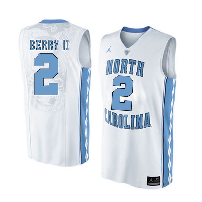 male north carolina tar heels white 2 joel berry ii jersey