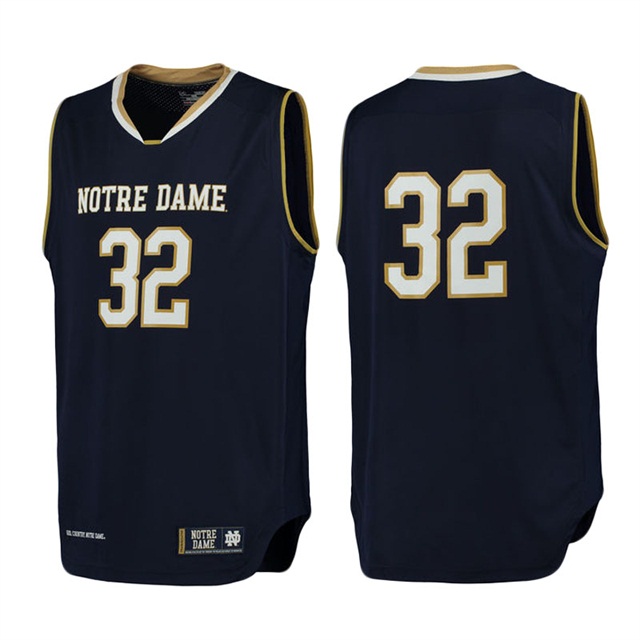 male notre dame fighting irish navy 32 performance basketball jersey