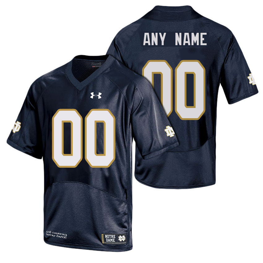 male notre dame fighting irish navy blue personalized premier jersey