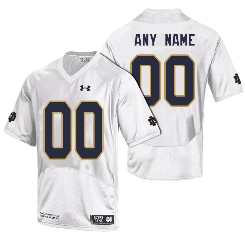 male notre dame fighting irish white personalized premier jersey