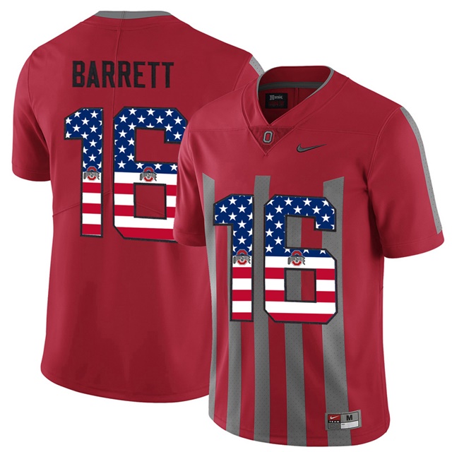 male ohio state buckeyes 16 j.t barrett scarlet college football alternate limited jersey