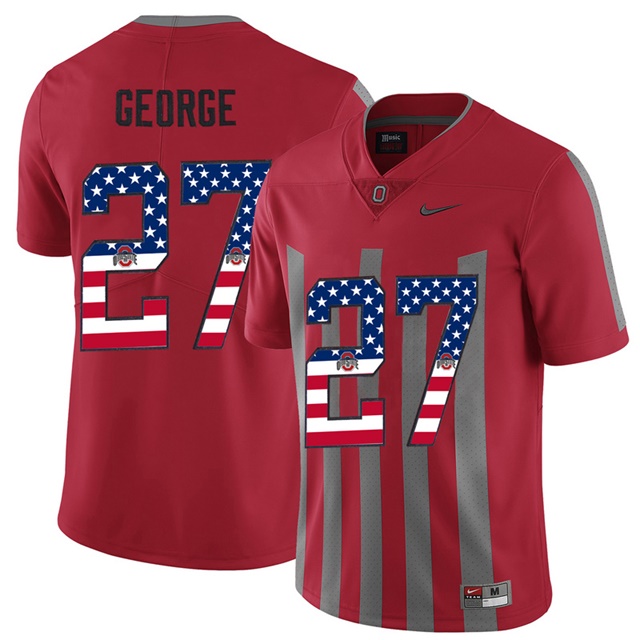 male ohio state buckeyes 27 eddie george scarlet college football alternate limited jersey
