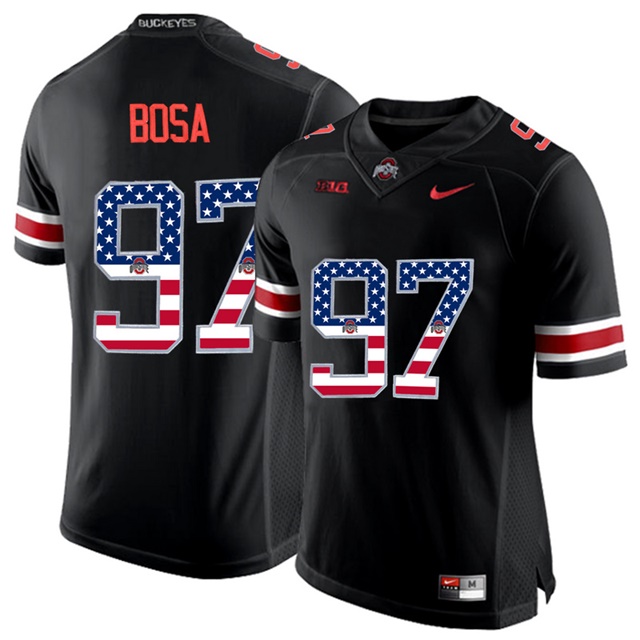 male ohio state buckeyes 97 nick bosa blackout college football limited jersey