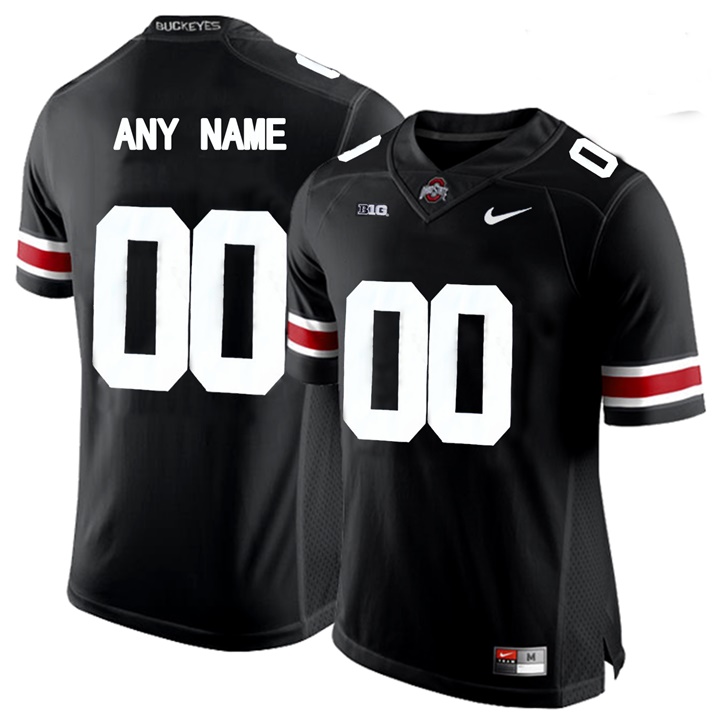 male ohio state buckeyes black college customized limited football jersey