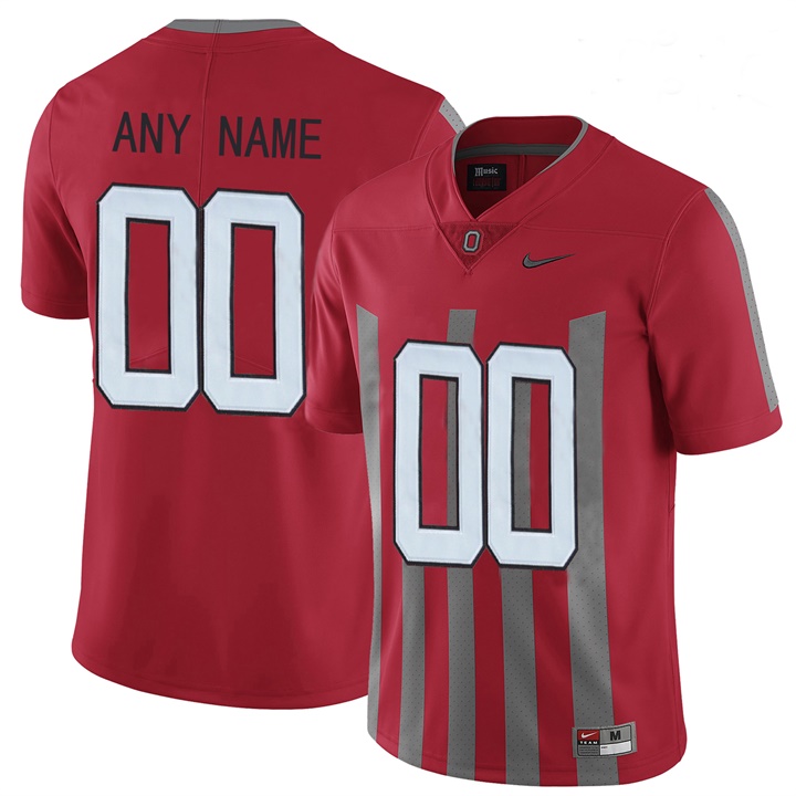 male ohio state buckeyes red 1916 throwback customized limited football jersey