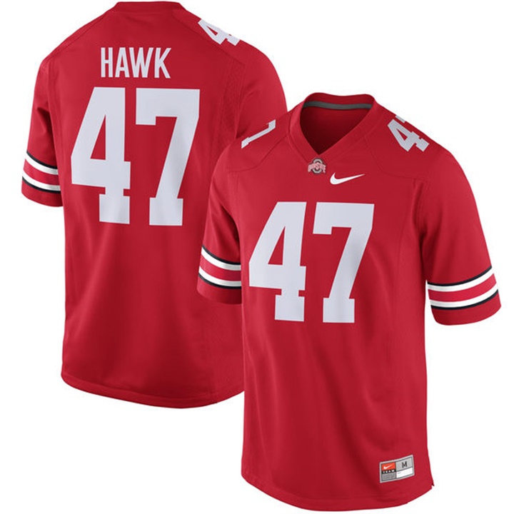 male ohio state buckeyes scarlet 47 a.j. hawk alumni football performance jersey
