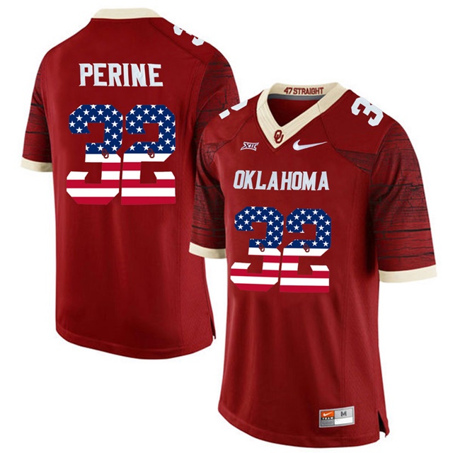 male oklahoma sooners 32 samaje perine crimson college football limited jersey