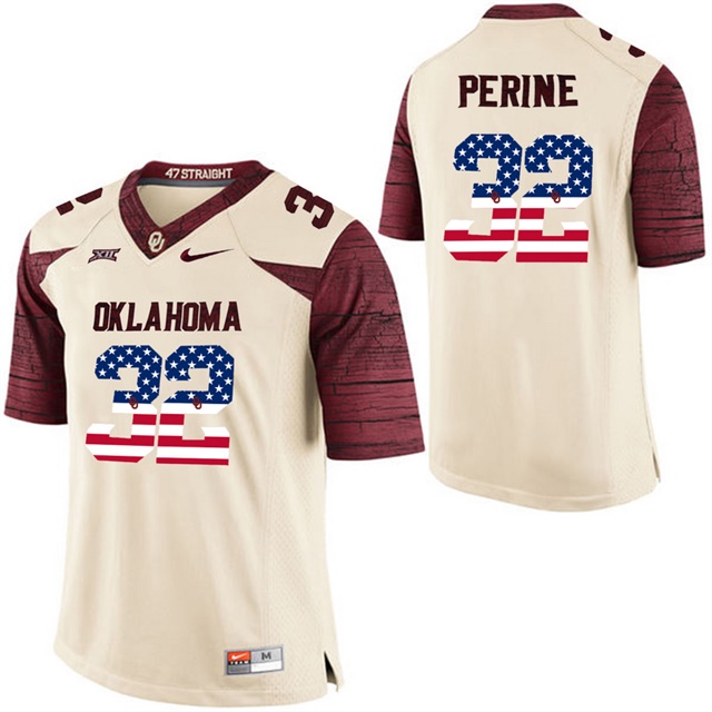 male oklahoma sooners 32 samaje perine white college football limited jersey