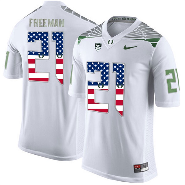 male oregon ducks 21 royce freeman white college football limited jersey