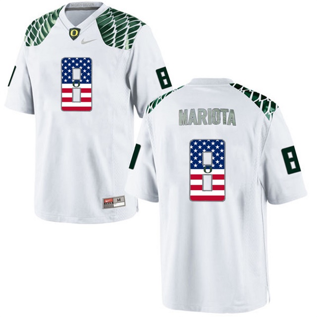 male oregon ducks 8 marcus mariota white college football limited jersey