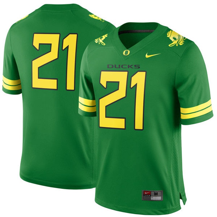 male oregon ducks apple green 21 game football jersey