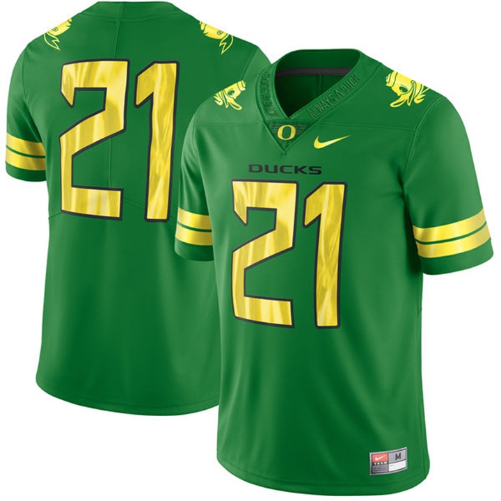 male oregon ducks apple green 21 limited football jersey