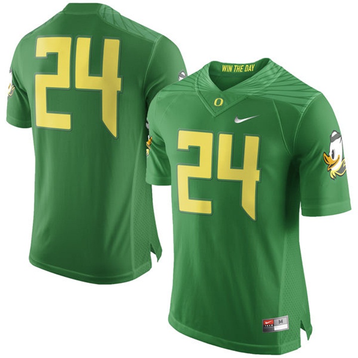 male oregon ducks apple green 24 limited football jersey