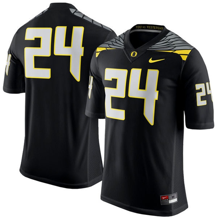 male oregon ducks black 24 limited football jersey