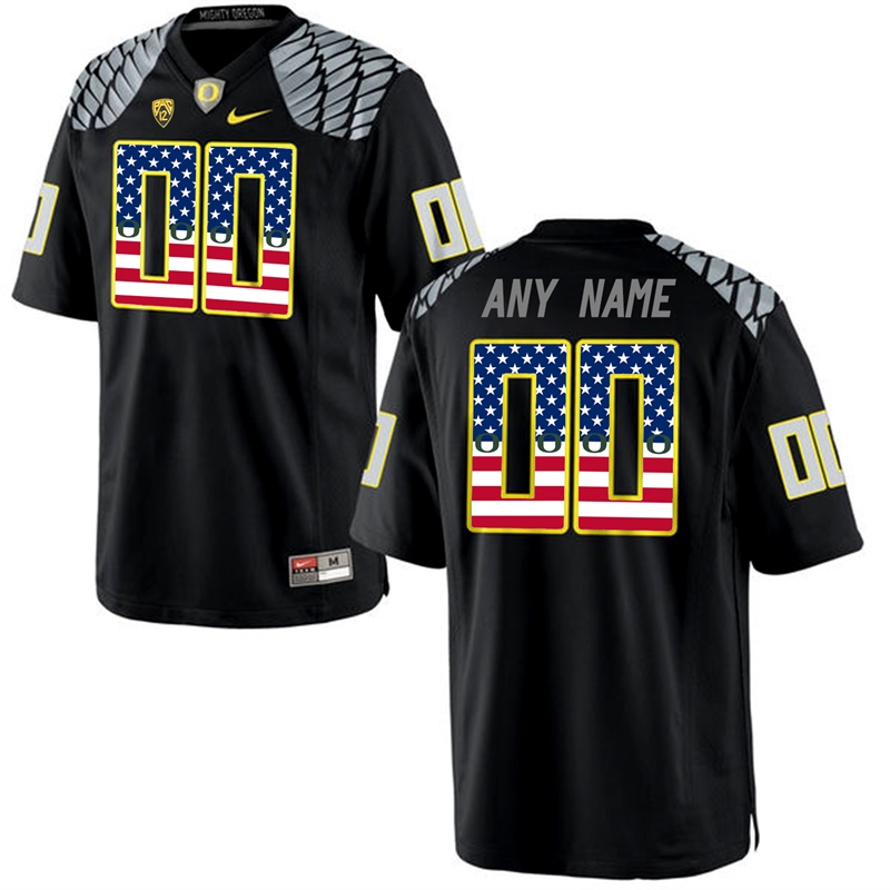 male oregon ducks black custom college football limited jersey