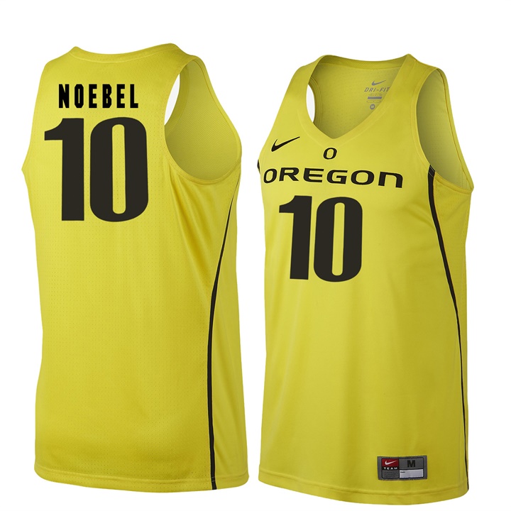 male oregon ducks gold 10 charlie noebel ncaa basketball jersey