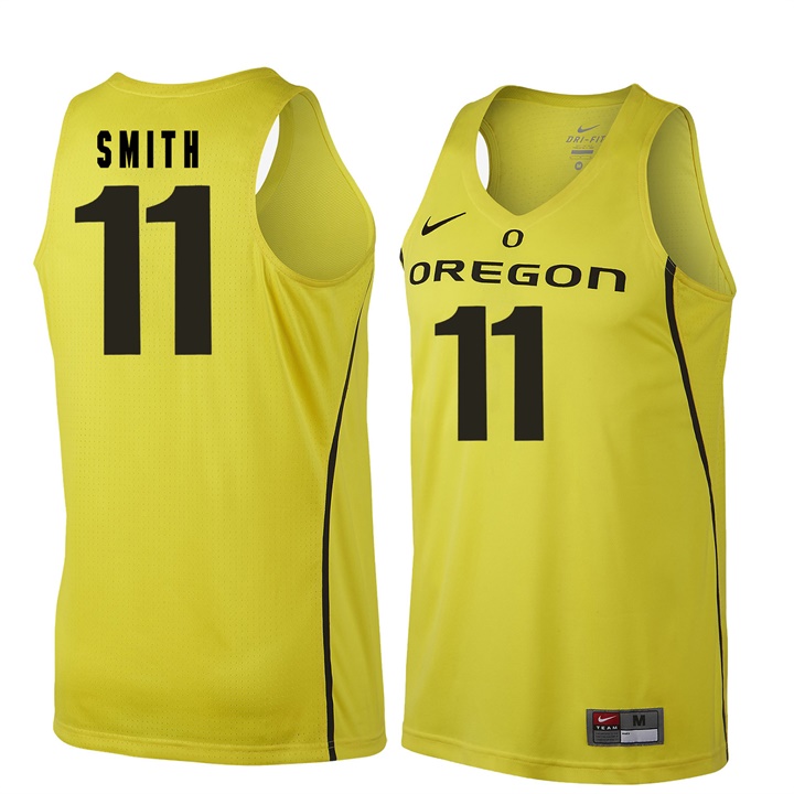male oregon ducks gold 11 keith smith ncaa basketball jersey