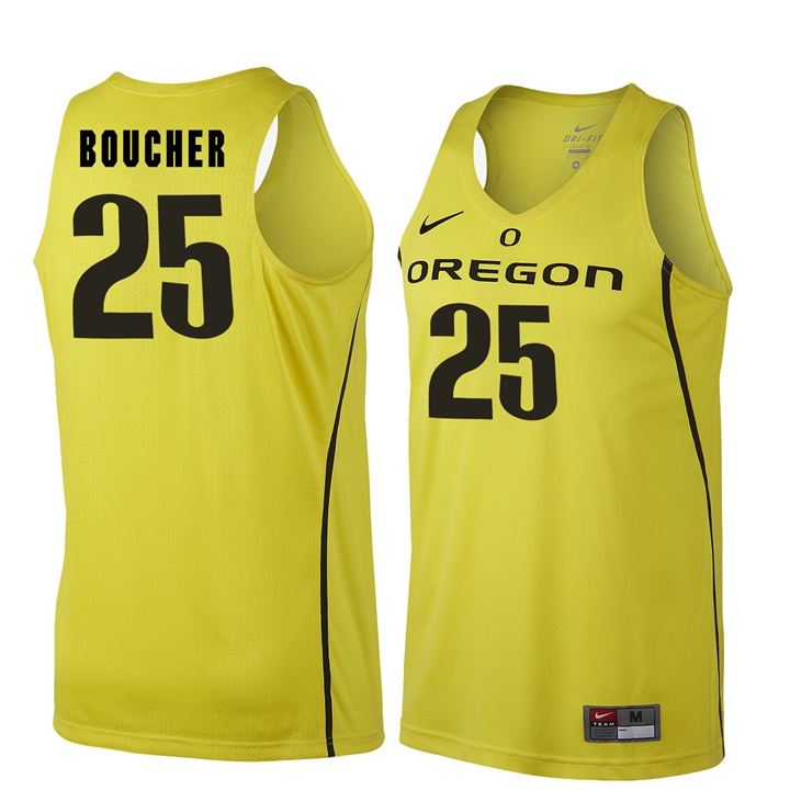 male oregon ducks gold 25 chris boucher ncaa basketball jersey