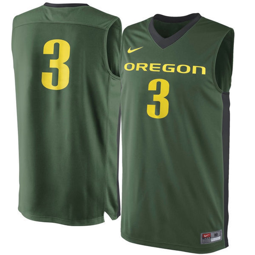 male oregon ducks green 3 ncaa basketball premier tank top jersey