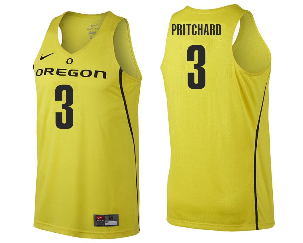 male oregon ducks yellow payton pritchard ncaa college basketball player tank top jersey