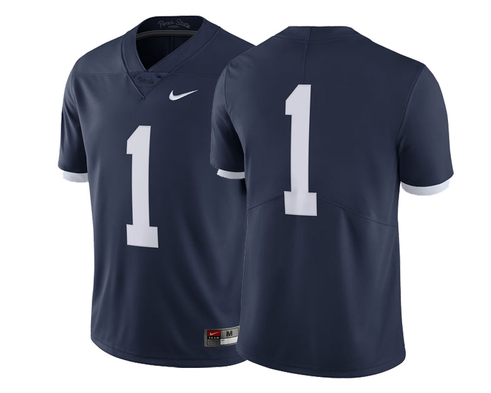 male penn state nittany lions navy 1 college football throwback jersey