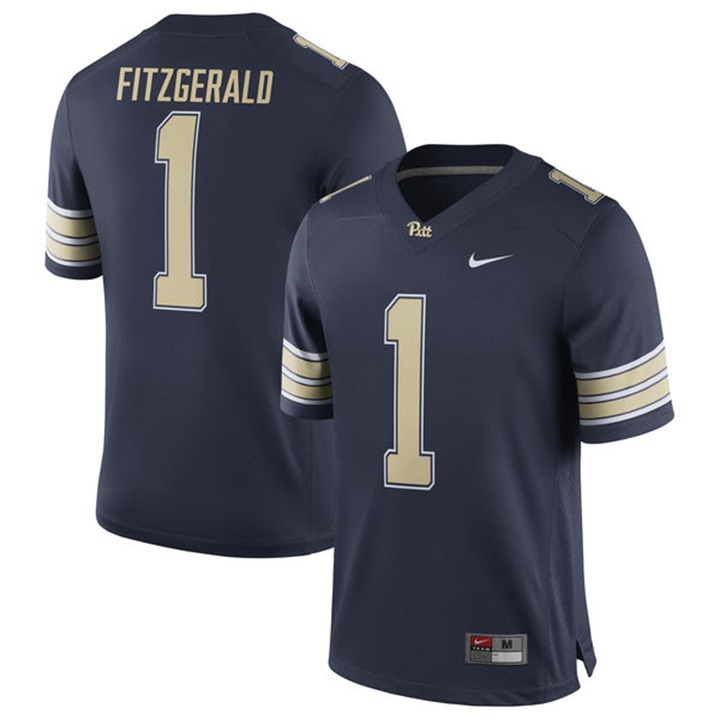 male pittsburgh panthers navy larry fitzgerald college football team jersey