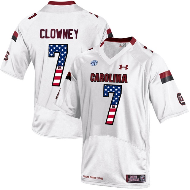male south carolina gamecocks 7 jadeveon clowney white college football limited jersey