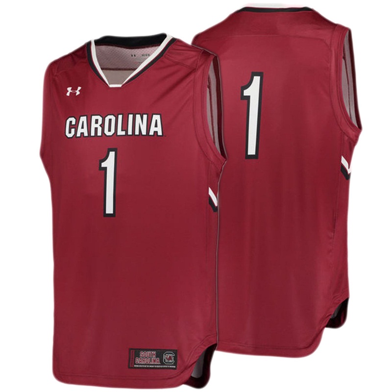 male south carolina gamecocks garnet 1 basketball performance jersey