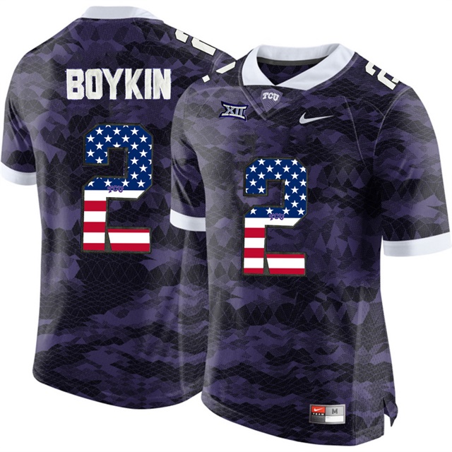 male tcu horned frogs 2 trevone boykin purple college football limited jersey