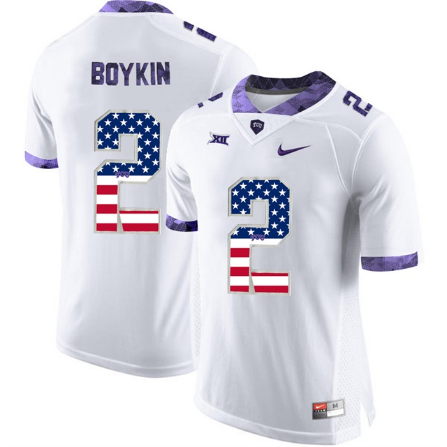 male tcu horned frogs 2 trevone boykin white college football limited jersey